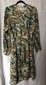Peter Hahn Damen 100% Seiden Kleid Mehrfarbig Muster Mix Top Extra Leicht 
