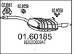 Endschalldämpfer Nachschalldämpfer MTS 01.60185 für B6 AUDI 8E5 A4 8E2 Avant FSI