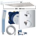 Unterputz Duschsystem mit Kopfbrause 250-360 mm Grohe Grohtherm Thermostat Set