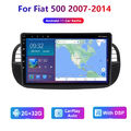 9" Apple Carplay Android 13 2+32G Autoradio GPS Navi DSP Für Fiat 500 2007-2015
