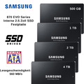 Samsung 870 EVO Solid State 2,5 zoll SSD Festplatte Sata Interne 1TB 2TB 4T 500G