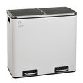 B-Ware SVITA TM2X30 Mülleimer Papierkorb 60 L Abfalleimer Mülltrennung Weiß