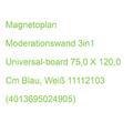 Magnetoplan Moderationswand 3in1 Universal-board 75,0 X 120,0 Cm Blau, Weiß 1111