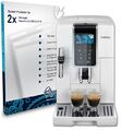 Bruni 2x Folie für DeLonghi Dinamica ECAM350.35.W Schutzfolie Displayschutzfolie