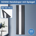 Heizkörper Design Röhren Bad Paneelheizkörper mit Spiegel Anthrazit 1800x500mm