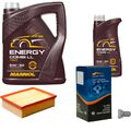 KRAFT Inspektionspaket 6 L MANNOL Energy Combi LL 5W-30 für Seat Exeo ST 1.8