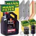 MANN INSPEKTIONSPAKET+5L MOTUL C3 5W-40 ÖL passend für RENAULT LAGUNA III 140 PS