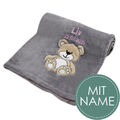 Babydecke mit Name Kuscheldecke Baby Junge Mädchen Geschenk Geburt Schwanger