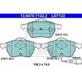 ATE Bremsbelagsatz, Scheibenbremse ATE Ceramic für AUDI A3 (8L1)  74 09/96-05/03