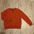 Marc O'Polo Core Pullover V-Neck Orange 100% Baumwolle Gr. L Herren