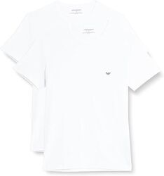 EMPORIO ARMANI Herren T-Shirt 2er Pack Crew Neck Rundhals Halbarm Weiß Gr. XL