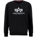 Alpha Industries Basic Sweater Carbon Schwarz/Silber Pullover Sweatshirt Herren