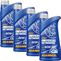 4x 1 LITER MANNOL UNIVERSAL 80W-90 GL-4 GETRIEBEÖL passend für MIL L 2105 GL4