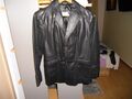 Damen Leder-Jacke Lederjacke Gr.: 38 (S-M) schwarz  guter Zustand. Echtes Leder