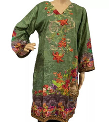 Damen indische Kurti Bollywood bestickt Designer Partykleidung lange Tunika DH