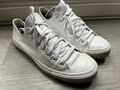 Converse All Star Herren Weiß Leder Halbschuhe Turnschuhe - Größe UK 11