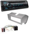 Kenwood Bluetooth USB CD MP3 DAB Autoradio für Fiat Panda (bis 2002) - grau