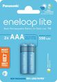 2 x eneloop lite Akkus Batterie Micro AAA / HR03, NiMh 1,2V/550mAh Pre-charged