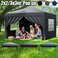 2x2m/3x3m Pop up Pavillon Faltpavillon mit 4 Seiten und Fenstern Partyzelt DHL