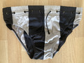 Herren schwarz / weiße Schwimmhose Badehose Bade Shorts Gr. M