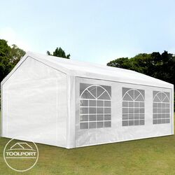 Partyzelt 3x6m - 6x12m Festzelt Pavillon Gartenzelt mit Fenstern Bierzelt weiß✔ 7 Größen ✔ 100% wasserdicht ✔ Schnelles Klicksystem