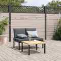  Gartenmöbel Sofa Gartenbank Garnitur Lounge Sitzgruppe 2-tlg. Aluminium vidaXL