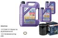 BOSCH Ölfilter 7L Liqui Moly Leichtlauf High Tech 5W-40 für Honda Jazz III 1.2