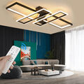 Design 58W LED Deckenleuchte Wohnzimmer modern Deckenlampe Arbeitszimmer Schwarz