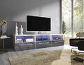 TV-Lowboard Carol II mit Beleuchtung LED TV-Tisch Sideboard TV-Schrank Hochglanz