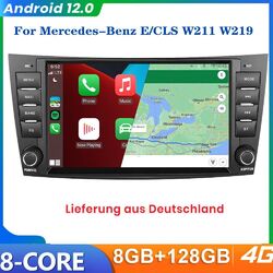 8+128GB Android 13 Autoradio GPS NAVI für Mercedes Benz W211 CLS W219 CARPLAY FM