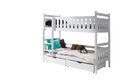 Kinderbett Etagenbett Hochbett Kinder Bett Holz 2 Betten Stockbett 80x190 Weiß