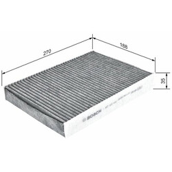 BOSCH FILTER INNENRAUMLUFT FÜR PEUGEOT 1 987 432 549