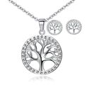 Damen Schmuckset echt 925 Silber Muttertag Lebensbaum Tree of Live Schmuck Frau