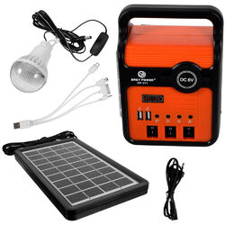 Tragbare Powerstation Solar Generator Powerbank mit Solarpanel Lampe für Camping