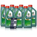 7x 1 L LITER CASTROL MAGNATEC DIESEL 5W-40 DPF MOTOR-ÖL MOTOREN-ÖL 31668568