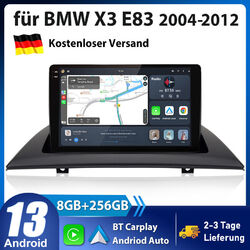 8+256G Carplay Android 13 Für BMW X3 E83 2004-12 Autoradio GPS Navi WIFI BT RDS