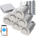 revolt 6er-Set programmierbare Heizkörper-Thermostate mit WLAN-Gateway & App