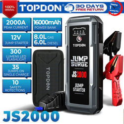 TOPDON JS1500/JS2000/JS3000 Auto KFZ Starthilfe Jump Starter Booster Powerbank