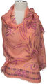 Sommer Schal Apricot Lila Modal Floral bedruckt Print, nectarine stole shawl