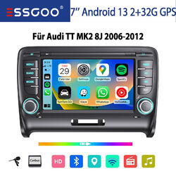 Autoradio Für Audi TT MK2 8J 2006-2014 Android 13 Apple Carplay GPS Navi WIFI BT