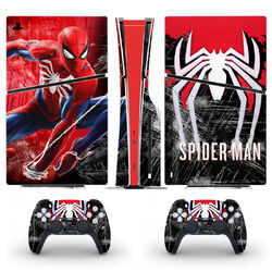 Skin Aufkleber Sticker Cover fur PS5 Slim Konsole Disc Version Spiderman 2 #3