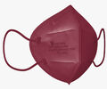 100 x Weinrot FFP2 Maske Atemschutzmaske Dunkelrot Rot Mundschutz Bordeaux CE284