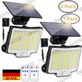 1/2 LED Solarleuchte Solarlampe mit Bewegungsmelder Außen Sensor Strahler 3 Modi