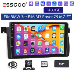 DAB+ 9" Wireless Carplay 32GB Android 13 Autoradio GPS Navi Für BMW 3er E46 KAM