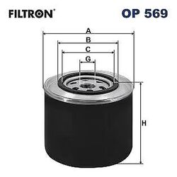 FILTRON OP569 Ölfilter für VW AUDI FIAT RENAULT VOLVO ALFA IVECO