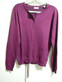 F essentials Strickjacke Gr 36/38 lila purple schlicht etwas Glitzer a.d. Säumen