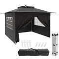 3x3M LED Garten Pavillon Faltpavillon Wasserdicht Pavillon Popup Gartenpavillon