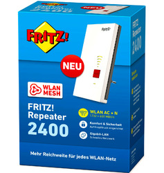 AVM FRITZ!Repeater 2400 WLAN Mesh Repeater Fritzbox WPS Signal Verstärker