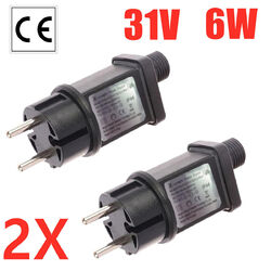 2PC 31V 6W LED Lichterketten Netzteil Adapter Transformator Treiber IP44 Stecker
