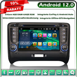 8-Kern 64GB Android 13 GPS DVD Autoradio Navi für AUDI TT MK2 DAB+BT 5.0 CarPlay